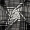 Pitch Black -White Plaid Rayon Twill Woven Fabric By the Yard